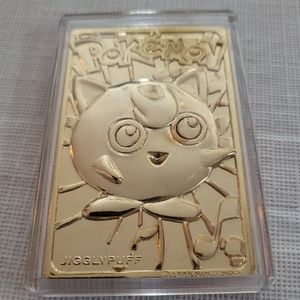 1999 Burger King Nintendo Pokemon 23K Gold Plated Jigglypuff Trading Card Bar